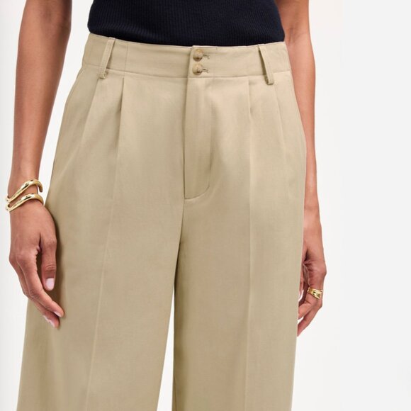 NWT Madewell The Harlow Wide-Leg Pant in Drapey Twill | Size 4 - Picture 3 of 11